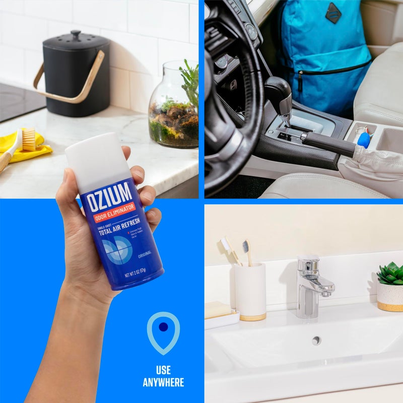 Ozium Air Sanitizer  2 oz Car Fogger: Single-Shot Smoke Odor Eliminator & Car Air Freshener (Original  4 Packs) - Image 4